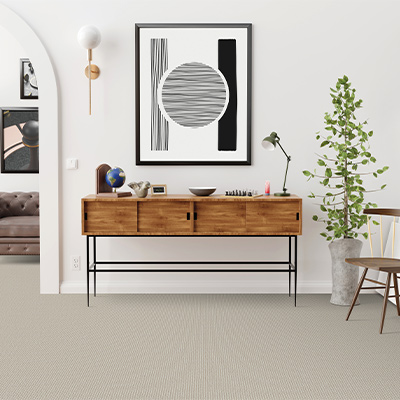 beige carpet in entryway